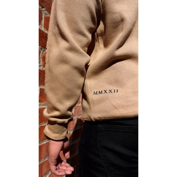 Self Made Athletics Men’s Trident Hoodie Tan‎ & Black Size Medium - Picture 4 of 13